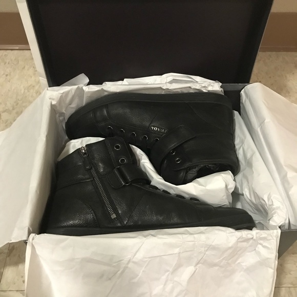Mens Prada Luxury Black Leather High Top. - Picture 1 of 8